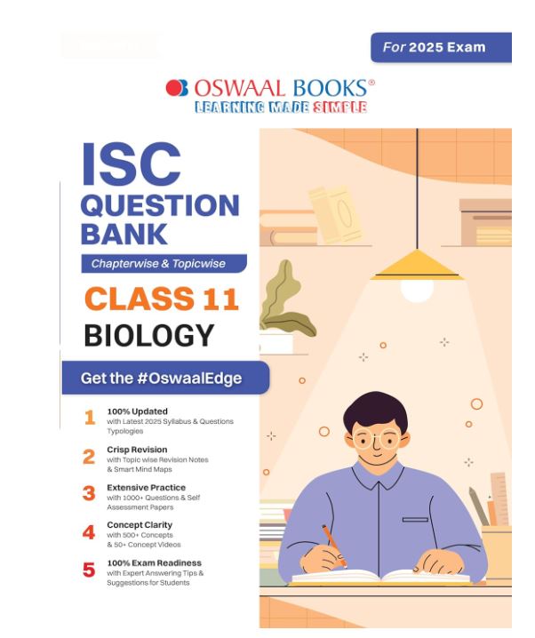 Oswaal ISC Question Bank SOLVED PAPERS | Class 11 | Biology | For Exam 2024-25